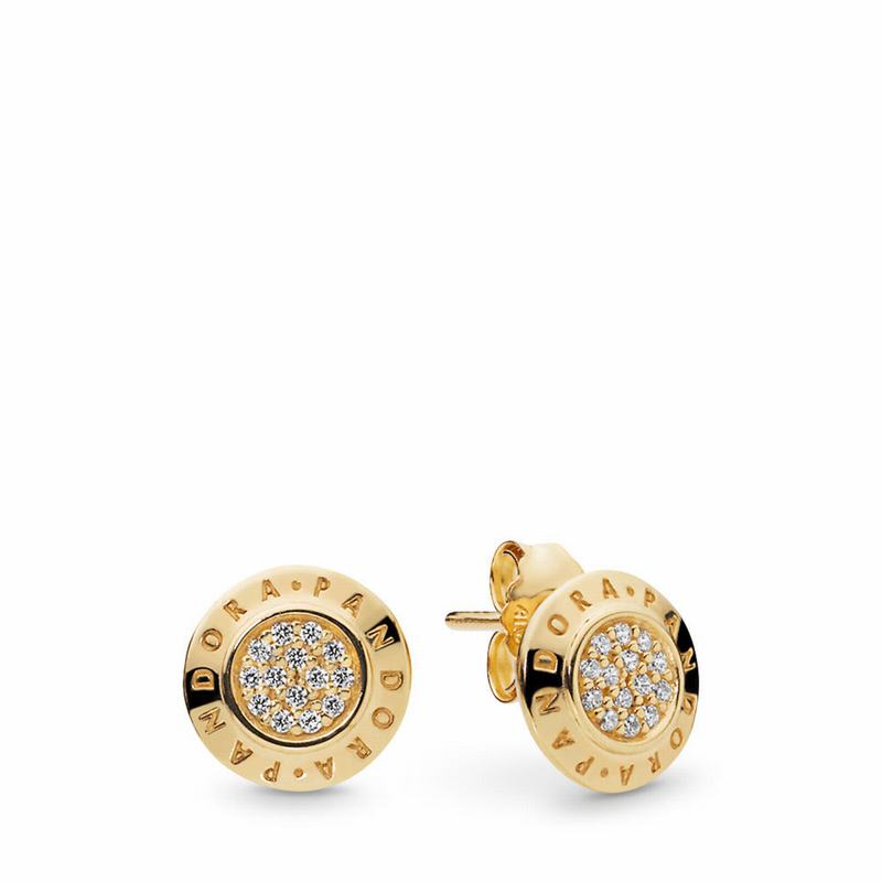 Pandora Shine™ Signature Stud Earrings Gold Egypt AP9218643